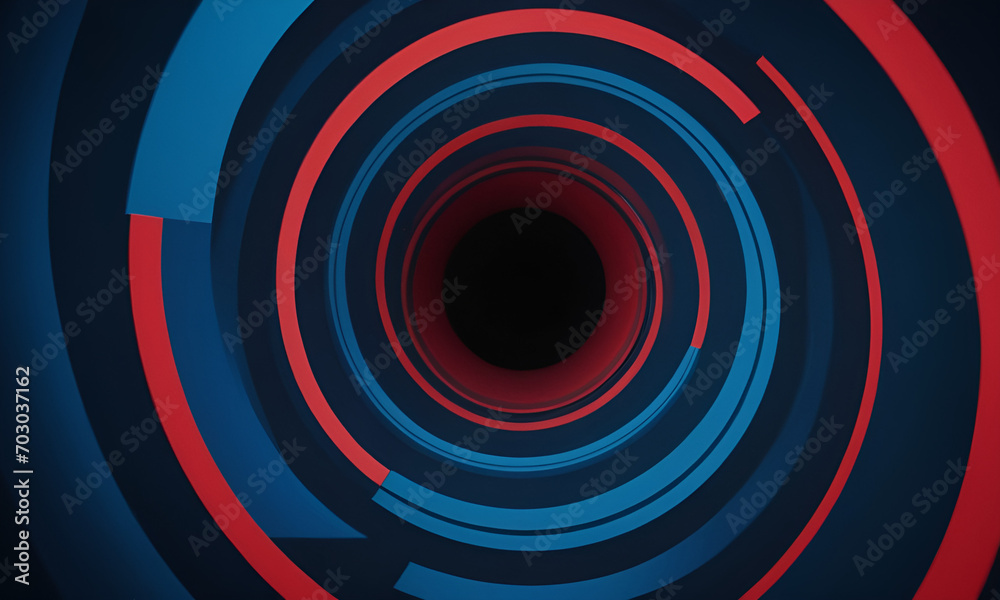 Red and blue spiral. Circle orbit rotation. abstract background with space for text Red and blue spiral. Circle orbit rotation. abstract background with space for text