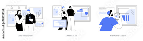 Art event isolated cartoon vector illustrations se