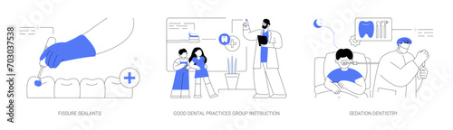 Pediatric dentistry abstract concept vector illustrations. © Visual Generation