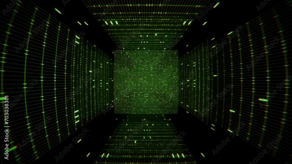 Seamless looped abstract background, science fiction theme. Loopable animation