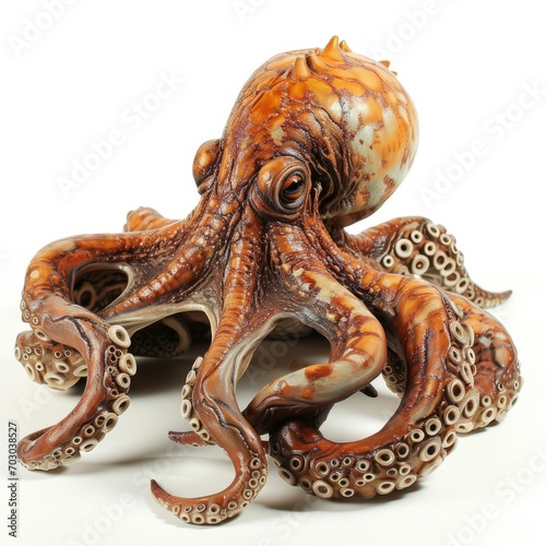Octopus Sculpture on White Table
