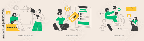 Brand management abstract concept vector illustrations.