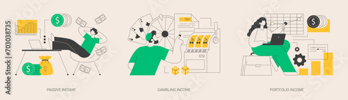Investing savings abstract concept vector illustrations.