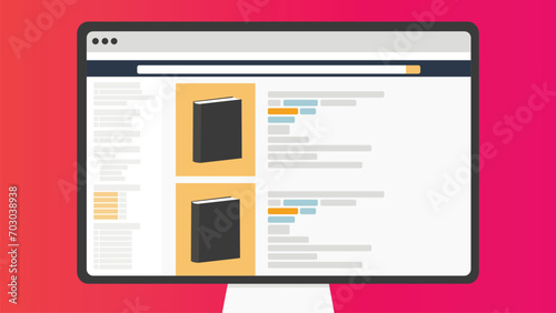 Online Marketplace Interface Design Illustration