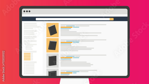 Online Marketplace Interface Design Illustration