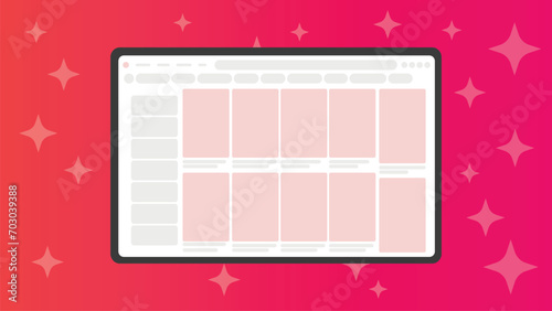 Social Media Inspiration Board Interface Concept