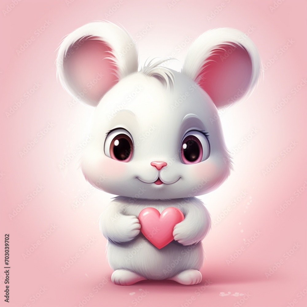 Cute Bear holding heart (ai generated) Cute Bear holding heart (ai generated)