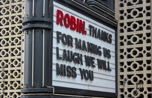Konstfotografi A Robin Williams tribute sign