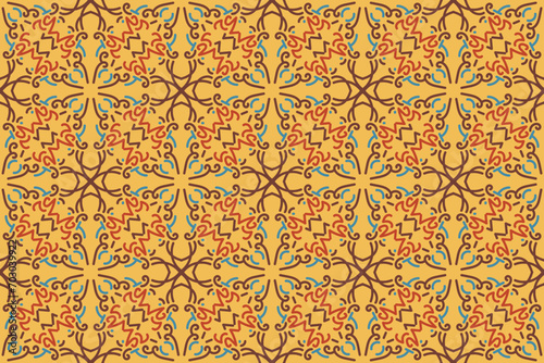vintage seamless pattern ornaments in traditional arabian, moroccan, turkish style. vintage abstract floral background texture. Modern minimal labels. Premium design
