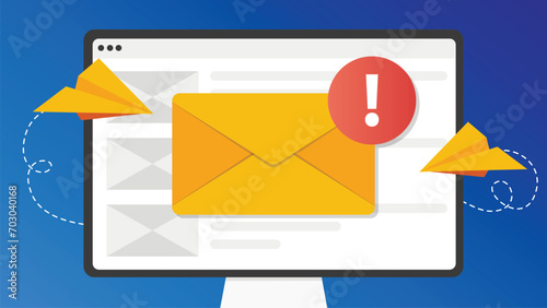 Email Alert Notification Concept Illustration