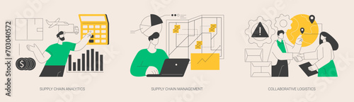 Transportation cost abstract concept vector illustrations.