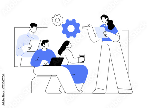 Team coach isolated cartoon vector illustrations.