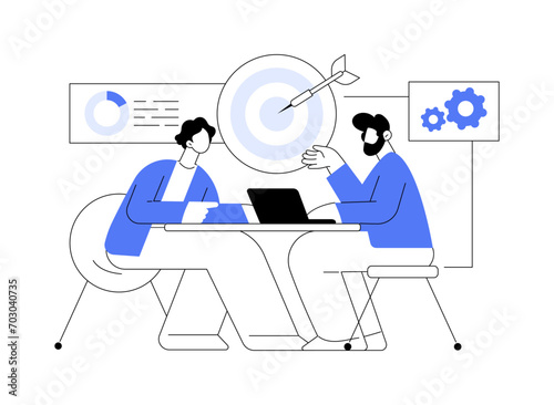 Executive coach isolated cartoon vector illustrations.
