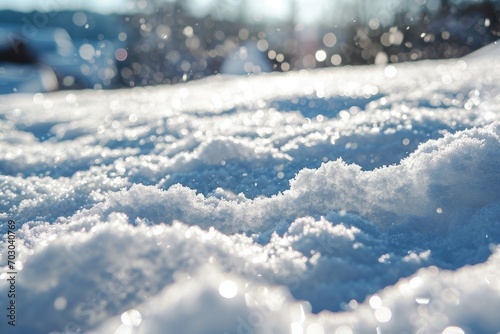 Sparkling fresh snow texture on a sunny winter day.