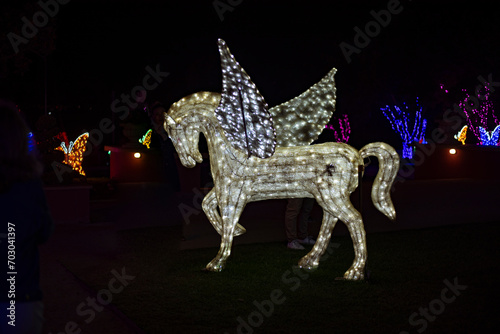christmas light display in the Hunter Valley Gardens
