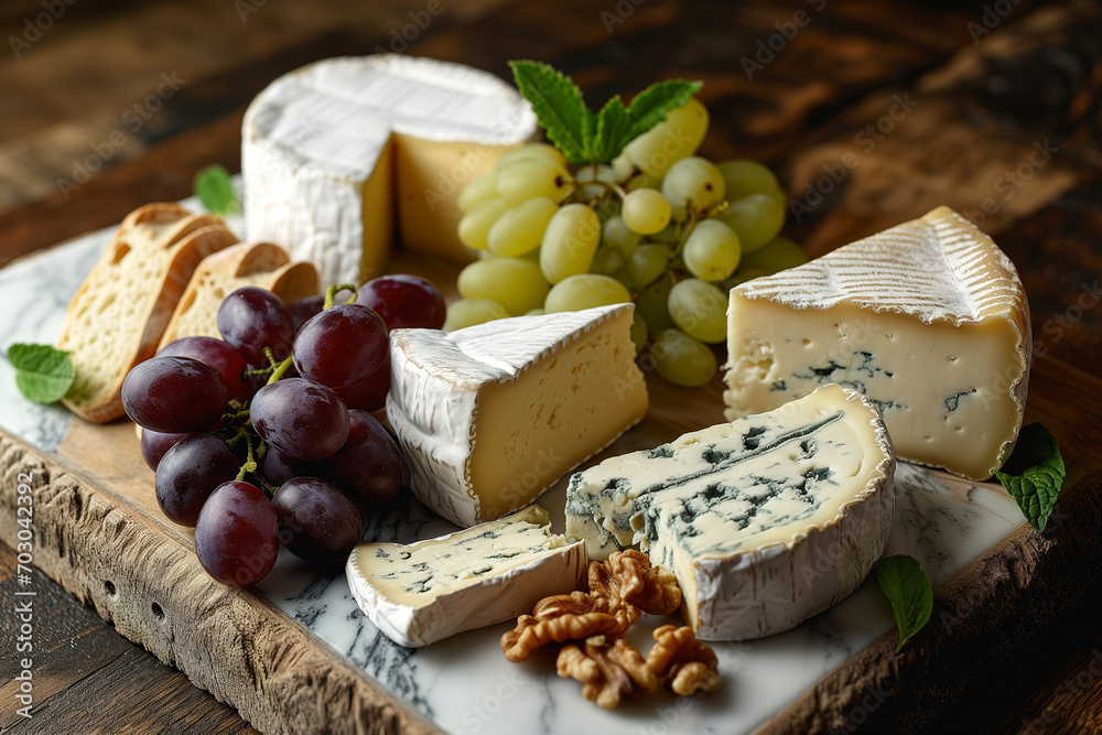Professional food photography of cheese platter