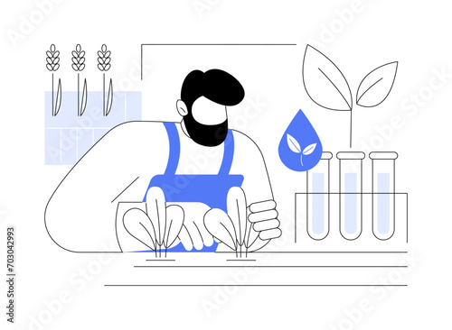 Plant breeding isolated cartoon vector illustrations.