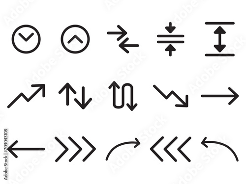 Arrows set black icons. arrow icon. Arrow vector collection. arrow. Cursor. Modern simple arrow. Vector illustration. eps 10