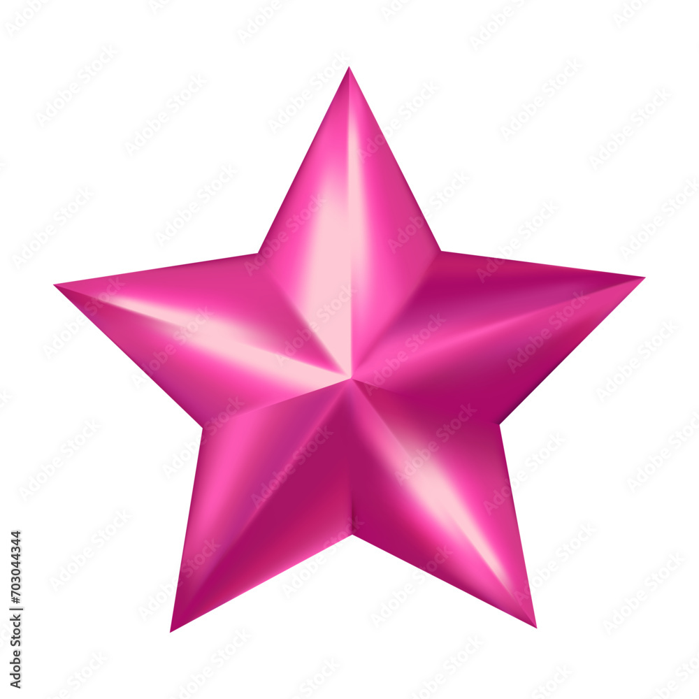 Vector pink star illustration on white background Vector pink star illustration on white background