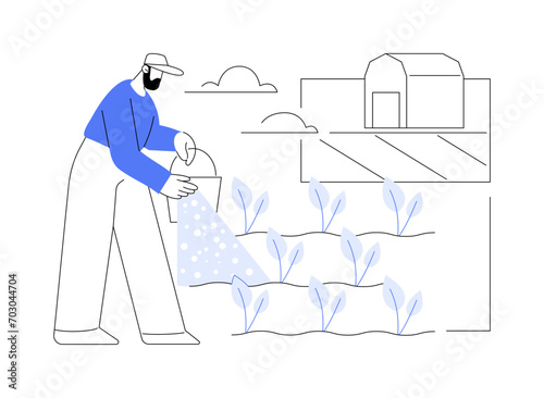 Fertilizer use isolated cartoon vector illustrations.