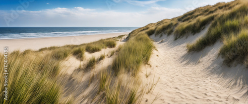Sand Dune, Beach, and Ocean Views on the North Sea