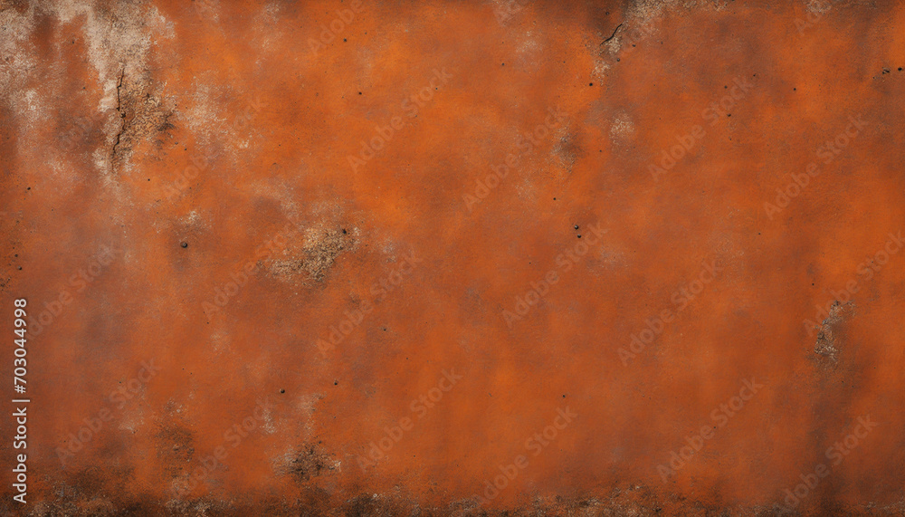 Rustic Weathered Metal Background Texture in Shades of Orange and Brown
