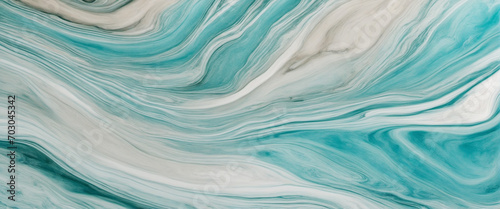 Blue-green seafoam white artistic marble patterned stone backdrop