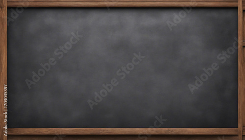 Vintage black chalkboard with wooden border and writing area