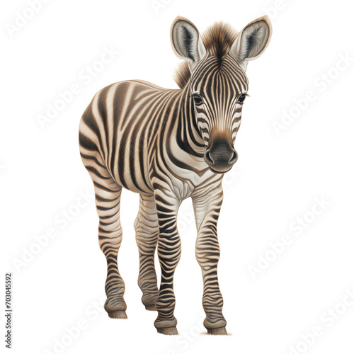 Baby Zebra - Colored Pencil Drawing