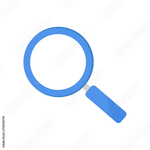 Vector magnifying glass cartoon icon vector illustration flat illustration