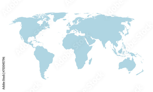 Vector world map with countries borders