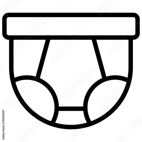 diaper icon illustration design with outline