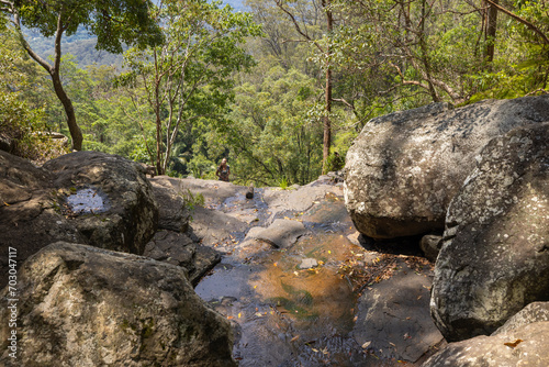Scenic views of Cameron falls in Tamborine National Park in Queensland, Australia