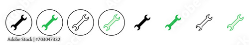 Wrench icon set. repair icon vector. tools icon vector