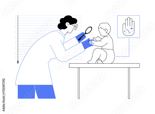 Hand foot and mouth disease abstract concept vector illustration. photo