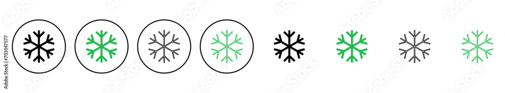 Snow icon set. snowflake icon vector Snow icon set. snowflake icon vector
