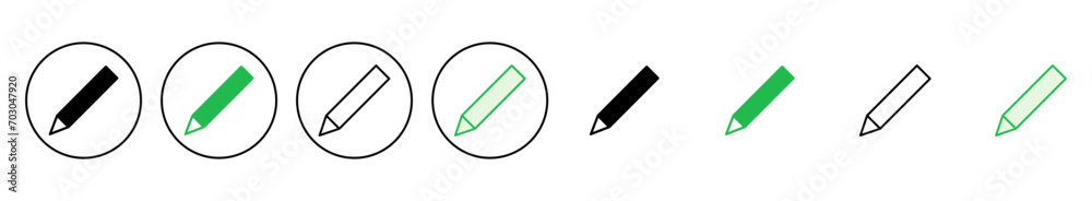 Pencil icon set. pen symbol. edit icon vector Pencil icon set. pen symbol. edit icon vector