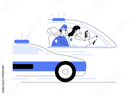Police emergency operation abstract concept vector illustration.
