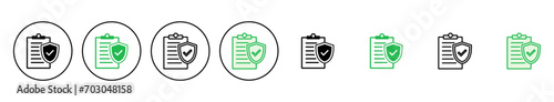 Insurance icon set. insurance symbol vector