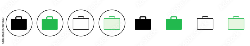 Briefcase icon set. suitcase icon. luggage symbol. Briefcase icon set. suitcase icon. luggage symbol.