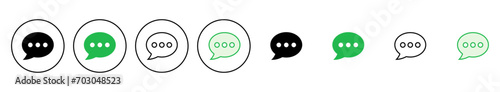 Chat icon set. speech bubble icon. comment icon vector. message. contact us
