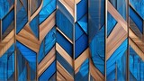 blue and black abstract pattern, in the style of linear patterns and shapes, celestialpunk, wood, patterns, luminous brushwork, wood veneer mosaics