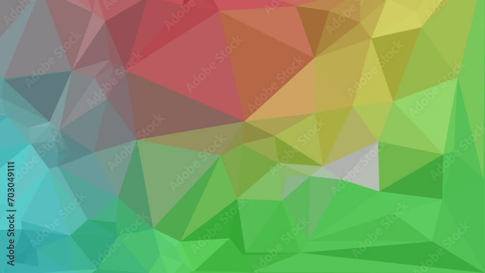 abstract geometric background Low Poly animation colorful