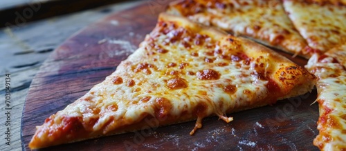 Extra large cheese pizza slice photo