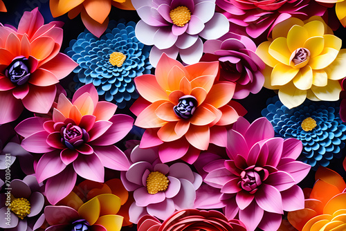 a feast of bright flowers generative ai
