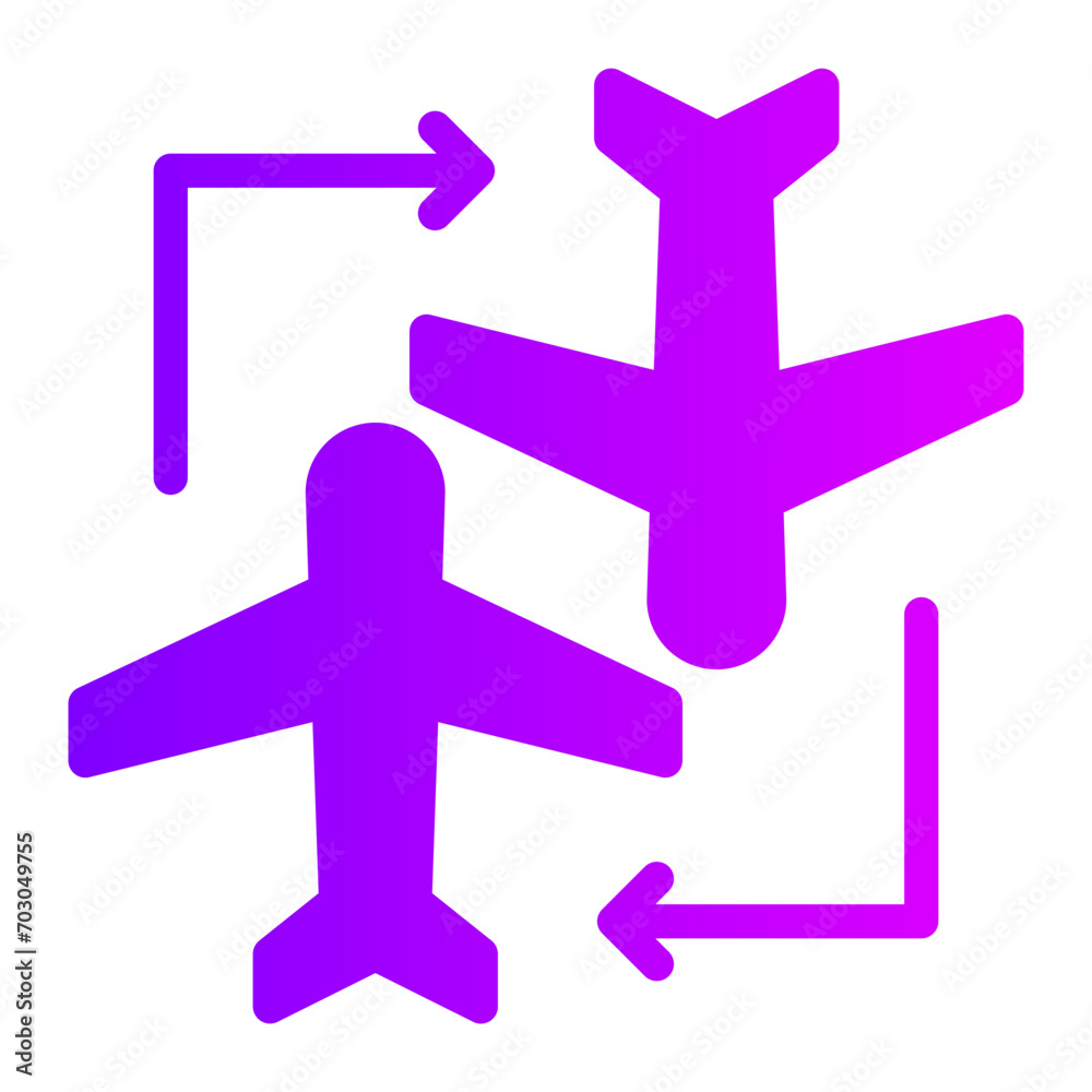 Fototapeta premium planes gradient icon