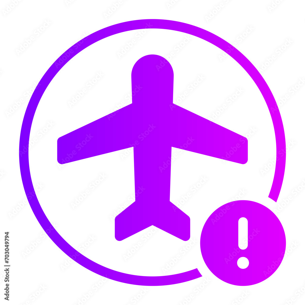 Obraz premium warning gradient icon