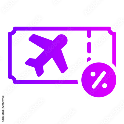 ticket gradient icon