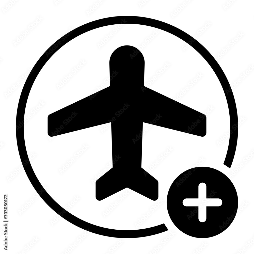 Obraz premium add glyph icon