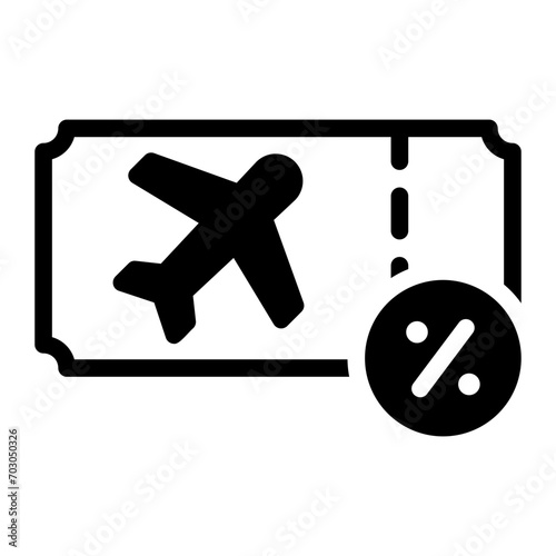 ticket glyph icon